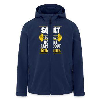 Squat Because Nobody Raps About Small Butts - Men’s Recycled Softshell Jacket by Stanley/Stella - navy - Front - AI Model Male 185 light (185cm)