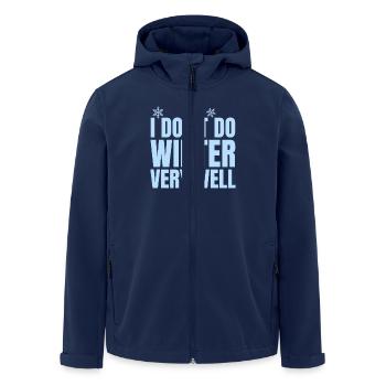 Funny I Don't Winter Very Well, Winter Season - Men’s Recycled Softshell Jacket by Stanley/Stella - navy - Front - AI Model Male 185 light (185cm)