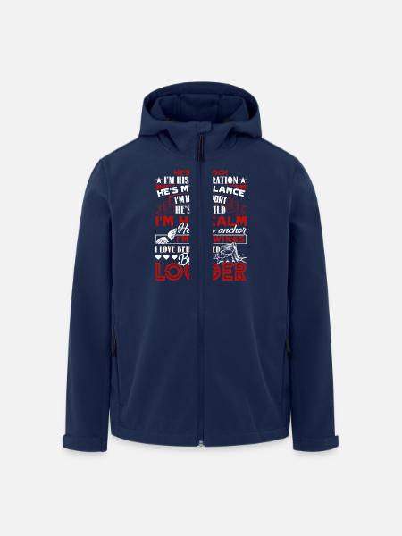 Logger Loved By My Logger - Men’s Recycled Softshell Jacket by Stanley/Stella - navy