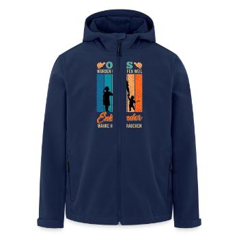OPAS WURDEN ERSCHAFFEN ENKELKINDER HELDEN - Recycelte Männer Softshell-Jacke von Stanley/Stella - Navy - Vorne - AI Model Male 185 light (185cm)