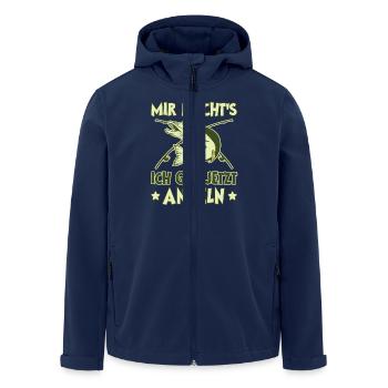 Angler Outfit MIR REICHT'S ICH GEH ANGELN Lustiges - Recycelte Männer Softshell-Jacke von Stanley/Stella - Navy - Vorne - AI Model Male 185 light (185cm)