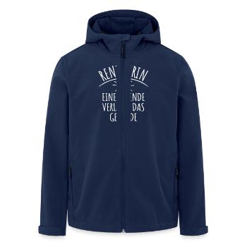 Rentnerin eine Legende verlässt das Gelände - Recycelte Männer Softshell-Jacke von Stanley/Stella - Navy - Vorne - AI Model Male 185 light (185cm)