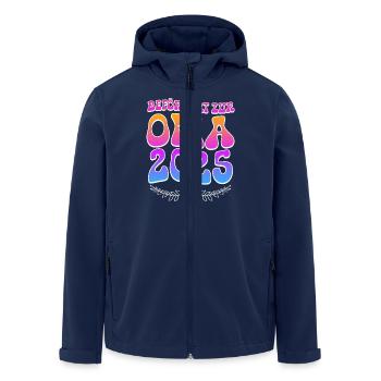 Großmutter BEFÖRDERT ZUR OMA 2025 Omi Rente - Recycelte Männer Softshell-Jacke von Stanley/Stella - Navy - Vorne - AI Model Male 185 light (185cm)