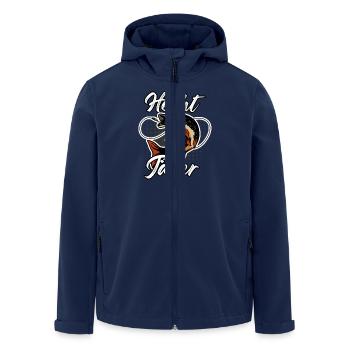 HECHT JÄGER Lustiges Angler Outfit Hecht Angeln - Recycelte Männer Softshell-Jacke von Stanley/Stella - Navy - Vorne - AI Model Male 185 light (185cm)