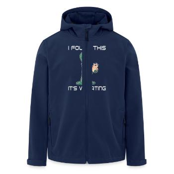 Ich Habe Das Gefunden Es Vibriert Lustiger Alien - Recycelte Männer Softshell-Jacke von Stanley/Stella - Navy - Vorne - AI Model Male 185 light (185cm)