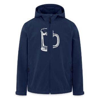 Chope à bière verre à bière icône - Veste softshell homme en polyester recyclé Stanley/Stella - marine - Devant - AI Model Male 185 light (185cm)