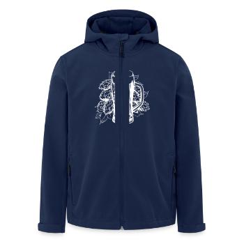 Hops Malt Beer Beer Glass - Men’s Recycled Softshell Jacket by Stanley/Stella - navy - Front - AI Model Male 185 light (185cm)