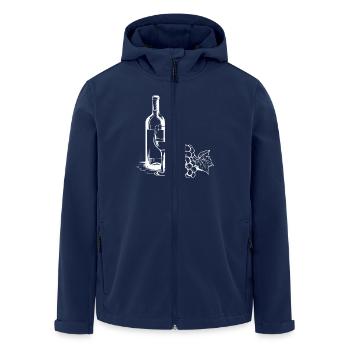 Verre à vin Raisins Vin - Veste softshell homme en polyester recyclé Stanley/Stella - marine - Devant - AI Model Male 185 light (185cm)