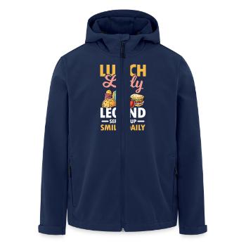Lunch Lady Legend Serving Up Smiles Daily - Recycelte Männer Softshell-Jacke von Stanley/Stella - Navy - Vorne - AI Model Male 185 light (185cm)