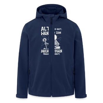 Opi ALT BIST DU ERST WENN DU ZUM ARCHÄOLOGEN MUSST - Recycelte Männer Softshell-Jacke von Stanley/Stella - Navy - Vorne - AI Model Male 185 light (185cm)