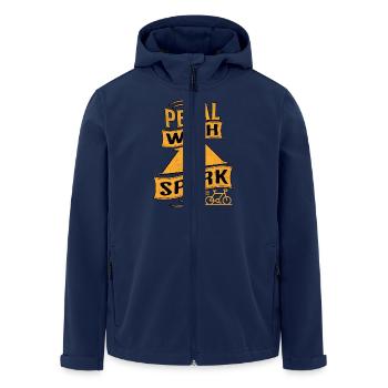 E-Bike E-Biker - Recycelte Männer Softshell-Jacke von Stanley/Stella - Navy - Vorne - AI Model Male 185 light (185cm)