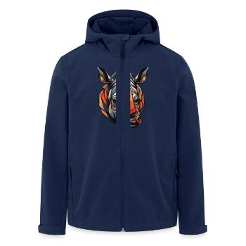 Rhinoceros Portrait - Men’s Recycled Softshell Jacket by Stanley/Stella - navy - Front - AI Model Male 185 light (185cm)