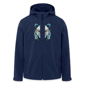 Polar Bear Portrait Polar Bear - Men’s Recycled Softshell Jacket by Stanley/Stella - navy - Front - AI Model Male 185 light (185cm)