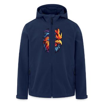 Rooster Portrait - Men’s Recycled Softshell Jacket by Stanley/Stella - navy - Front - AI Model Male 185 light (185cm)