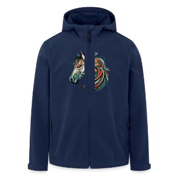 Horse Portrait - Men’s Recycled Softshell Jacket by Stanley/Stella - navy - Front - AI Model Male 185 light (185cm)