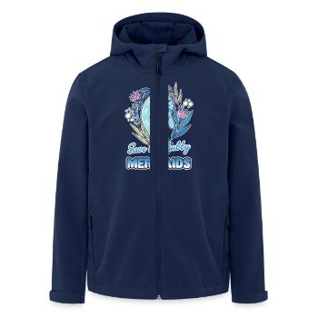 Manatee Save Chubby Mermaids - Men’s Recycled Softshell Jacket by Stanley/Stella - navy - Front - AI Model Male 185 light (185cm)