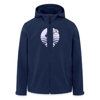 Western Llama Cowboy Outfit with Yeehaw Humor - Recycelte Männer Softshell-Jacke von Stanley/Stella - Navy - Vorne - AI Model Male 185 light (185cm)