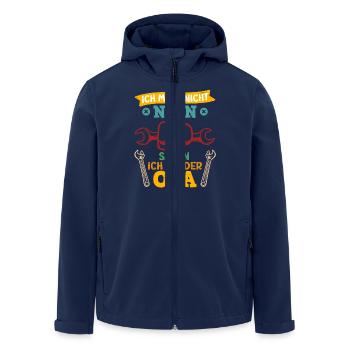 Großvater MUSS NICHT NEIN SAGEN BIN DER OPA - Recycelte Männer Softshell-Jacke von Stanley/Stella - Navy - Vorne - AI Model Male 185 light (185cm)