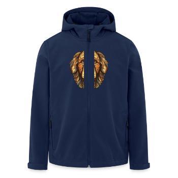 Golden Retriever Dog Portrait - Men’s Recycled Softshell Jacket by Stanley/Stella - navy - Front - AI Model Male 185 light (185cm)