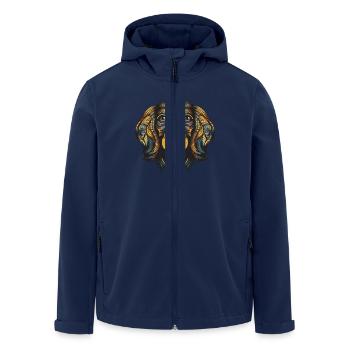 Teckel Chien Portrait Teckel - Veste softshell homme en polyester recyclé Stanley/Stella - marine - Devant - AI Model Male 185 light (185cm)