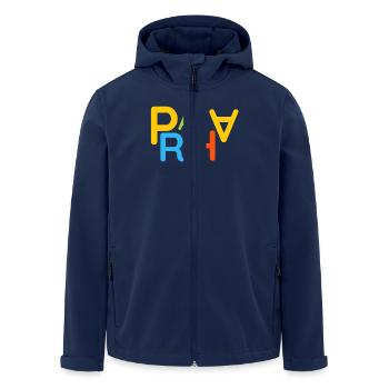 Colorful Prague T-Shirt Souvenir - Men’s Recycled Softshell Jacket by Stanley/Stella - navy - Front - AI Model Male 185 light (185cm)