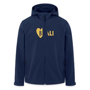 Souvenir goldenes Bali T Shirt mit Herz - Recycelte Männer Softshell-Jacke von Stanley/Stella - Navy - Vorne - AI Model Male 185 light (185cm)