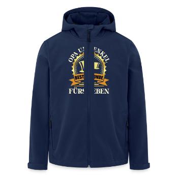 OPA UND ENKEL BESTE FREUNDE FÜRS LEBEN Opi - Recycelte Männer Softshell-Jacke von Stanley/Stella - Navy - Vorne - AI Model Male 185 light (185cm)