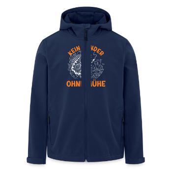 Angler KEIN ZANDER OHNE MÜHE Lustiges Zander - Recycelte Männer Softshell-Jacke von Stanley/Stella - Navy - Vorne - AI Model Male 185 light (185cm)