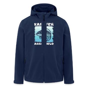 KARPFEN ANGELHELD Lustiges Angeln Hobby Karpfen - Recycelte Männer Softshell-Jacke von Stanley/Stella - Navy - Vorne - AI Model Male 185 light (185cm)