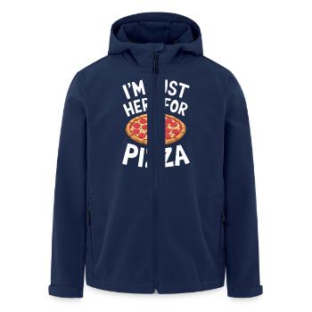 Pizza Saying Joke Pizzeria Funny Pizza Gift - Men’s Recycled Softshell Jacket by Stanley/Stella - navy - Front - AI Model Male 185 light (185cm)