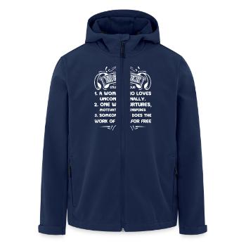 Mother Definition - Men’s Recycled Softshell Jacket by Stanley/Stella - navy - Front - AI Model Male 185 light (185cm)