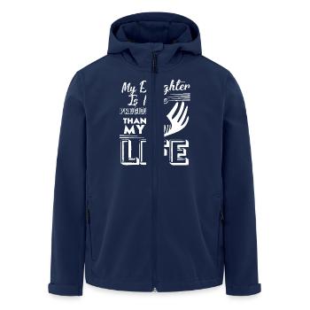 My Daughter Is More Precious Than My Life - Men’s Recycled Softshell Jacket by Stanley/Stella - navy - Front - AI Model Male 185 light (185cm)