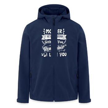 Mother's Day I Never Think Without You - Men’s Recycled Softshell Jacket by Stanley/Stella - navy - Front - AI Model Male 185 light (185cm)