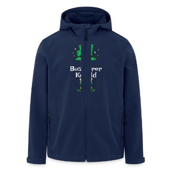 This design brings festive joy to everyone - Men’s Recycled Softshell Jacket by Stanley/Stella - navy - Front - AI Model Male 185 light (185cm)