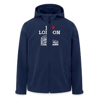 I Love London Colosseum Cool United Kingdom Heart - Recycelte Männer Softshell-Jacke von Stanley/Stella - Navy - Vorne - AI Model Male 185 light (185cm)