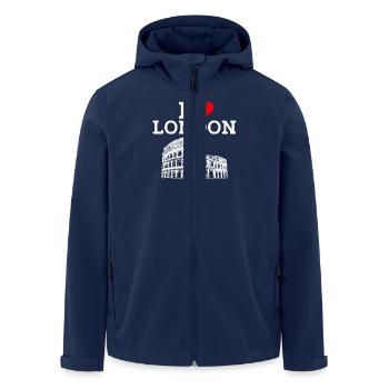 I Love London Colosseum Cool Great Britain Heart - Recycelte Männer Softshell-Jacke von Stanley/Stella - Navy - Vorne - AI Model Male 185 light (185cm)
