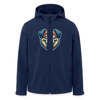 Hund - Recycelte Männer Softshell-Jacke von Stanley/Stella - Navy - Vorne - AI Model Male 185 light (185cm)