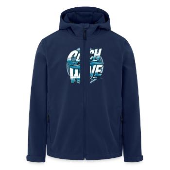 Catch the Wave für einen Surfer Wellenreiter - Recycelte Männer Softshell-Jacke von Stanley/Stella - Navy - Vorne - AI Model Male 185 light (185cm)
