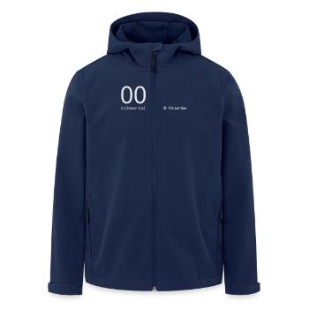 Never Trust 001 Humor Design Never Trust 001 - Men’s Recycled Softshell Jacket by Stanley/Stella - navy - Front - AI Model Male 185 light (185cm)