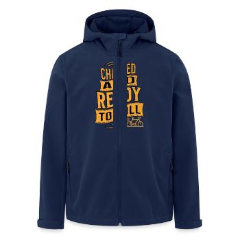 E-Bike E-Biker - Recycelte Männer Softshell-Jacke von Stanley/Stella - Navy - Vorne - AI Model Male 185 light (185cm)
