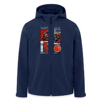 Basket-ball Joueurs de basket-ball - Veste softshell homme en polyester recyclé Stanley/Stella - marine - Devant - AI Model Male 185 light (185cm)