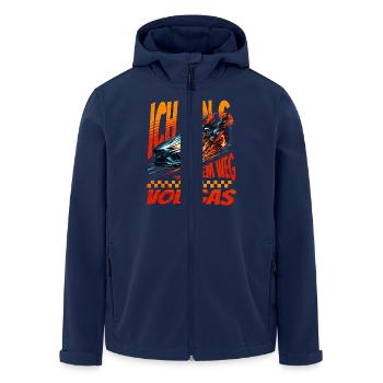 Ich Bin 6 Aus Dem Weg. Kindergeburtstag Rennwagen - Recycelte Männer Softshell-Jacke von Stanley/Stella - Navy - Vorne - AI Model Male 185 light (185cm)