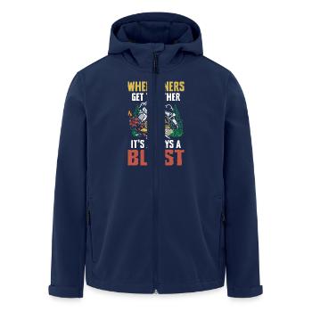 When Miners Get Together - Recycelte Männer Softshell-Jacke von Stanley/Stella - Navy - Vorne - AI Model Male 185 light (185cm)
