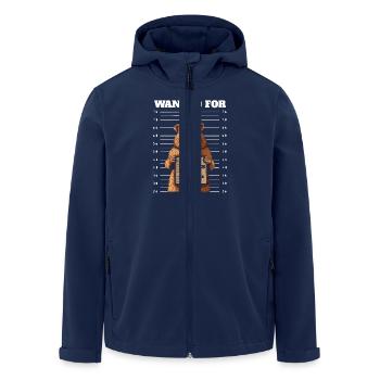 Wanted For 93 Felonies Across The Country - Men’s Recycled Softshell Jacket by Stanley/Stella - navy - Front - AI Model Male 185 light (185cm)