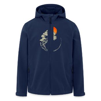 Mystical landscape with bonsai and - Men’s Recycled Softshell Jacket by Stanley/Stella - navy - Front - AI Model Male 185 light (185cm)