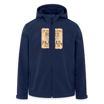 When it comes to books and pajamas, I'm there - Men’s Recycled Softshell Jacket by Stanley/Stella - navy - Front - AI Model Male 185 light (185cm)