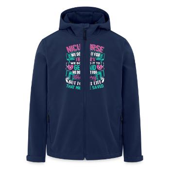 Nice Nurse Awesome Nice Nurse - Men’s Recycled Softshell Jacket by Stanley/Stella - navy - Front - AI Model Male 185 light (185cm)