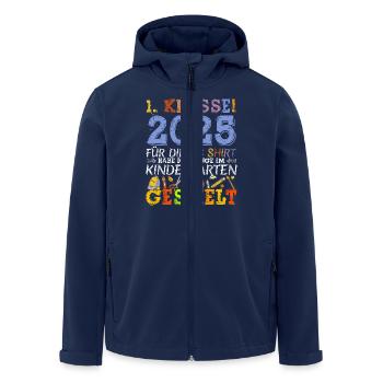 School Child 2025 School Enrollment First Grade - Men’s Recycled Softshell Jacket by Stanley/Stella - navy - Front - AI Model Male 185 light (185cm)