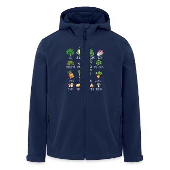 January seasonal vegetables and fruit collage - Recycelte Männer Softshell-Jacke von Stanley/Stella - Navy - Vorne - AI Model Male 185 light (185cm)
