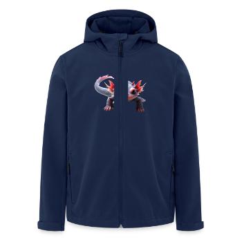 Axolotl amphibian aquatic Nature water Axolotls - Recycelte Männer Softshell-Jacke von Stanley/Stella - Navy - Vorne - AI Model Male 185 light (185cm)